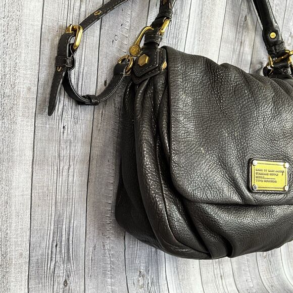 Auth Marc by Marc Jacobs One Shoulder Bag Black Grained Leather Purse - Picture 3 of 16